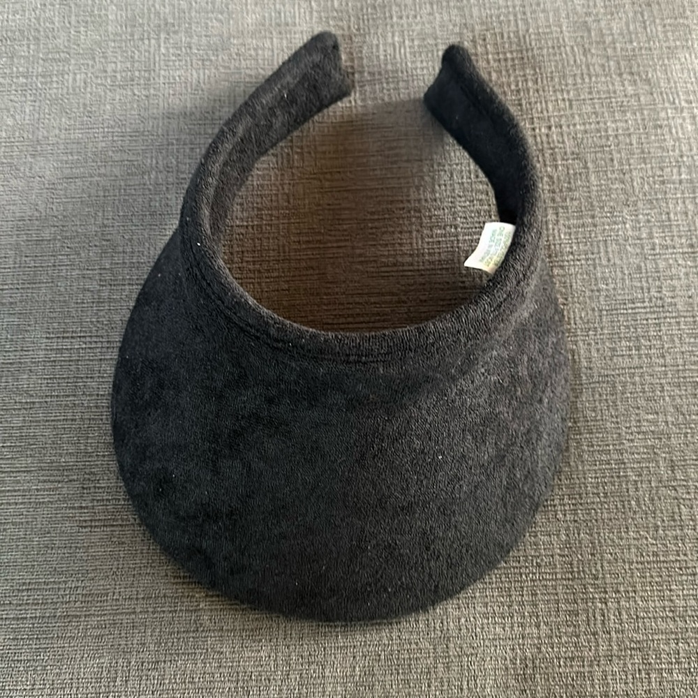 Black terry cloth visor